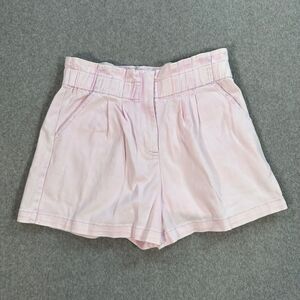 Skies Are Blue Paperbag Denim Shorts Lavender Pink Size Medium High Rise